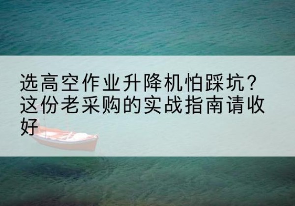 甘州高空作业升降机厂家推荐-选高空作业升降机怕踩坑？这份老采购的实战指南请收好